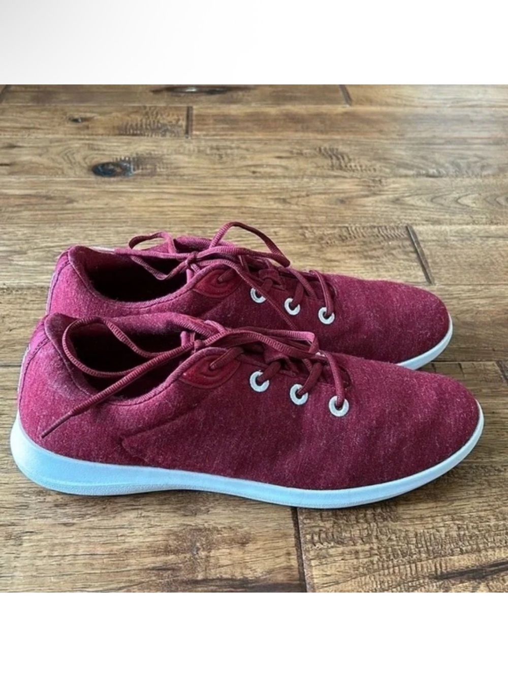 Merinos Lace Ups Merino Wool Sneakers Tuscan Red Womens Size 12